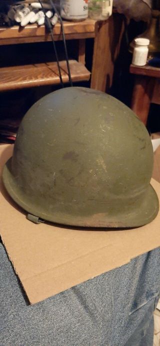 Vintage World War Ii American Army Helmet & Liner
