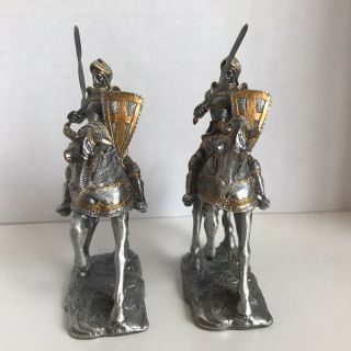 2 Myths & Legends By Veronese W.  U.  I.  Pewter Soldier On Charger/horse With Sword