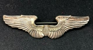 Pre - Wwii Flight Instructor Pilot Wings Pin Badge Silver Vintage Rare Usaf P20