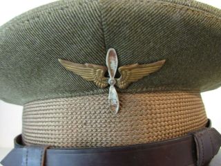 WWII US Army AC aviation cadet visor cap size 7 ½ 2