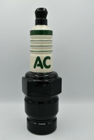 Vintage Ac Spark Plug Decanter Bottle Jim Beam 12 " Ceramic Advertising