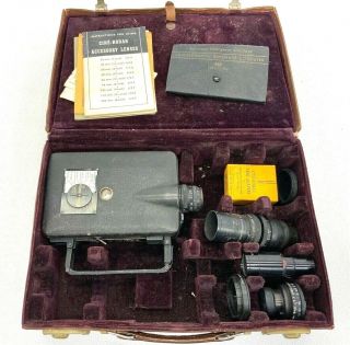 Wwii Us Navy Issued Kodak 16mm Camera With Accessories & Case