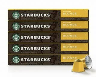 Starbucks By Nespresso Blonde Roast Espresso 50 Count Single Serve Capsules