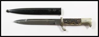 Vintage Wwii German Dress K - 98 Bayonet Stag E&f Horster Look Dagger Knife