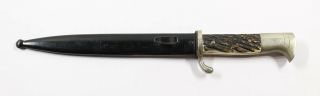 Vintage WWII German dress k - 98 bayonet stag E&F HORSTER LOOK dagger knife 2