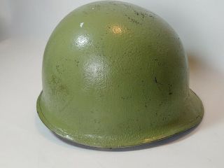 Wwii Us Army Usmc Navy M1 1941 Combat Steel Helmet Front Seam Fixed Bale