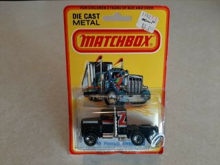 Vintage 1981 Matchbox No.  43 Peterbilt Conventional Tractor Semi On Card J2