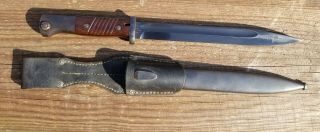 Wwii German Bayonet By Berg & Co.  5135 G Rifle Knife With Scabbard