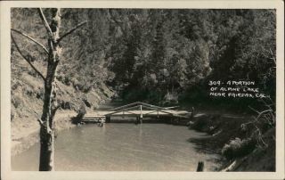 Rppc Fairfax,  Ca A Portion Of Alpine Lake Marin County California Postcard