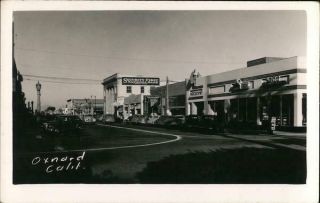 Rppc Oxnard,  Ca View Of Main Street Ventura County California Real Photo Postcard