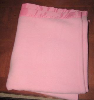 Vintage Light Pink Acrylic Thermal Blanket w 2.  5 