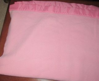 Vintage Light Pink Acrylic Thermal Blanket w 2.  5 