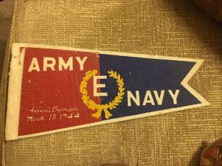 Rare Flag Ww 2 Us Army Navy E Excellence Guide On W/ White Border