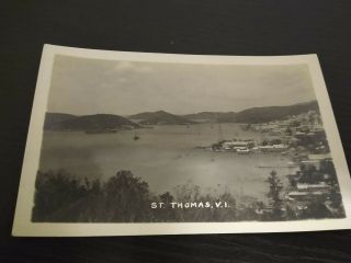 Vintage St.  Thomas Virgin Islands Rppc Radio Tower Photo Postcard