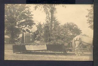 1909 Hadley Ma 250th Anniversary Witch Mary Webster Parade Float Postcard Rppc