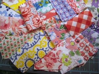 Quilters Dream 33 Piece Vintage Feedsack Fabric Assortment Quilts or Crafting _ 2