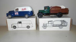 2 Pc Pepsi Cola Bank And J.  C.  Penny Bank Stock 9635 And Stock B297 1/25 Scale