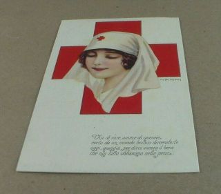 Post Card Nurse Italian Red Cross Nanni Comitato Propaganda Croce Rossa Milano 2