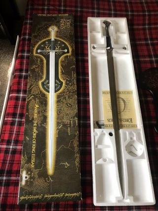 Lord Of The Rings Lotr Anduril Sword Of King Elessar United Cutlery Uc 1380
