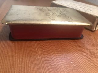 WW2 Victory Heart Shield Bible Gold / Steel Front Cover Mailing Box 2