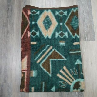 Biederlack of America Southwest Aztec Native Throw camp Blanket USA 78 x58 3