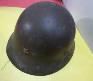 Ww2 Former Japanese Army,  Helmet.  With Star