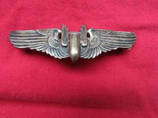 Rare Ww2/ii Us United States Army Air Force Sterling Gunner Wings Badge