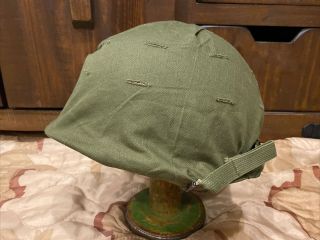 Vietnam Era M1 Helmet W Od Green Cover & Liner,  Us Army,  Ground Troop
