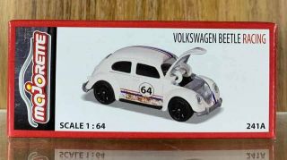 Majorette Cars Vintage Series 241a Volkswagen Beetle Racing Scale 1/64
