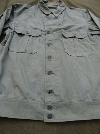 WWII / WW2 U.  S.  Army,  Herringbone Twill,  HBT Jacket,  Early 1941 Pattern,  Size 42 2