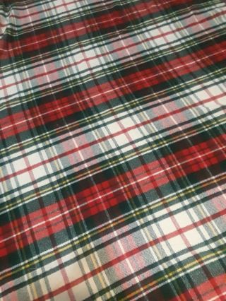 LL BEAN RED Black Plaid Blanket 68 X 81 Made In USA Wool Buffalo Plaid 2
