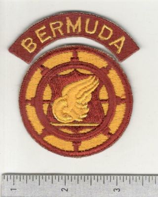 Us Army Transportation Terminal Command Patch & Bermuda Tab Inv B704