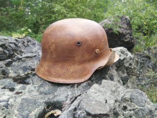 Ww2 German Helmet Relict.  Color Dak (deutsches Afrikakorp)
