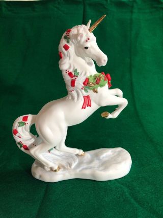 Princeton Gallery 1994 Yuletide Splendor Unicorn Fine Porcelain Limited Edition