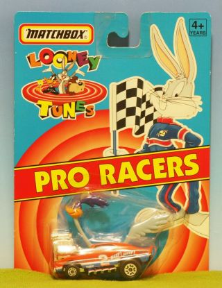 Matchbox - Looney Tunes - Pro Racers - Road Runner - 1993 Vintage Car - Moc