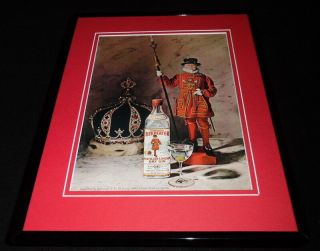 1966 Beefeater Dry Gin Framed 11x14 Vintage Advertisement