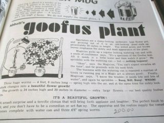 Vintage Abbott Magic Goofus Plant 3