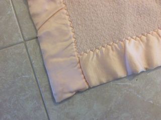 VTG Fieldcrest Touch Of Class Peach Waffle Thermal Blanket Satin Pound 82x100 3