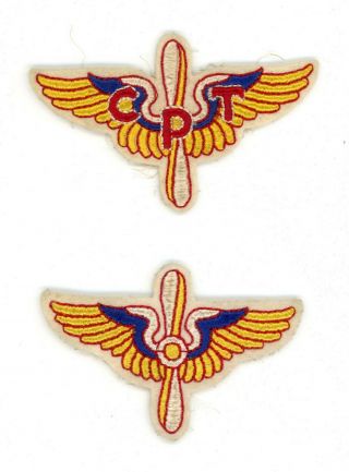 Ww2 Wwii Usaaf Civilian Pilot Training Wing Patches