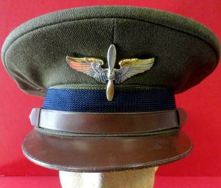 Army Air Forces Aviation Cadet Visor Cap 1942 Dated