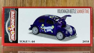 Majorette Cars Vintage Series 241a Volkswagen Beetle Summer Tine Scale 1/64