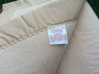 Vtg Chatham Blanket King 110x90 Thermal Acrylic Tan Taupe Soft