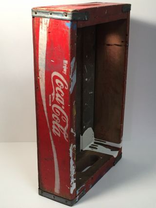 Vintage 70s Wood Coca - Cola COKE Bottle Case Wooden Crate Tray Hipster Art Decor 2