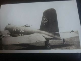 Wwll Ww2 Photo Surrendered Capatured German War Plane Censor Stamp