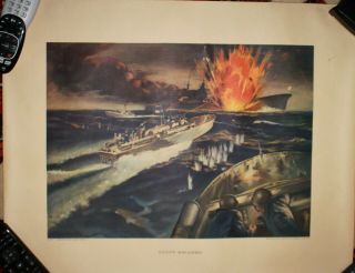 Wwii Ge Electric Pt Boat Company Poster Giant Killer 1943 Fastest Combat Vessel