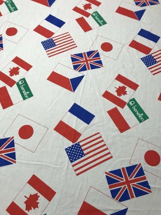 United Colors Of Benetton Twin Fitted Sheet Vintage World Flags American Flag