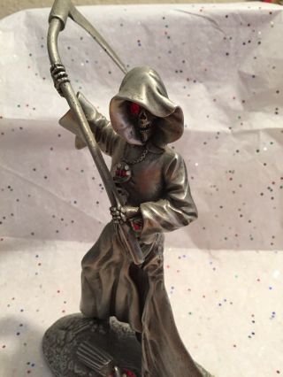 Ratcliffe Pewter Grim Reaper With Red Crystals - Rf1250