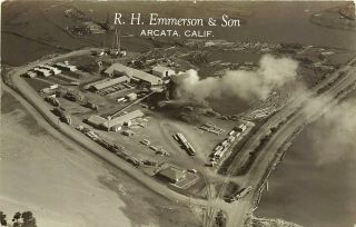 R.  H.  Emmerson & Son,  Logging,  Arcata,  California,  Rppc,  Vintage Postcard