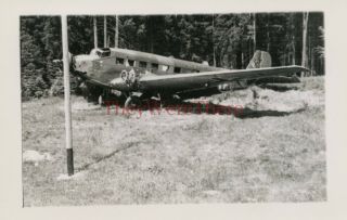 Wwii Photo - 696th Engineers Pdc - Captured German Junkers Ju 52 Transport Plane