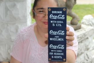 Coca Cola 5c Soda Pop Gas Oil Porcelain Metal Sign